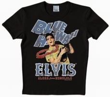 Logoshirt - Elvis Shirt  - Blue Hawaii  - Dark Brown